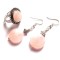 Set inel si cercei cu cuart roz 44159