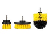Set 3 Perii Curatare Bormasina Plastic, Diverse Suprafete, Placi, Pardoseli, Covoare, Filet 1/4, 2.5-9.5cm