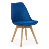 Scaun living si bucatarie BUC 242V, catifea, picioare lemn, solid, 110 kg
