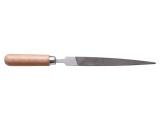 Pilă triunghiulară cu m&acirc;ner de lemn 100mm