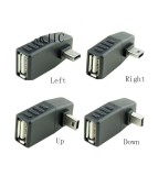 Mini USB Tata la USB Mama Adaptor in Unghi-Tip Dreapta, Oem