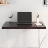 Blat masă, 80x60x(2-4) cm, maro, lemn tratat contur organic