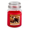 Lum&acirc;nare Parfumată, Spiced Vanilla, Aromă Condimente și Vanilie, Timp Ardere 65 Ore, Roșu, Sticlă, Diametru 9.5x16.5 cm, Oem