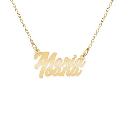 Jane - Colier personalizat cu doua nume din argint 925 placat cu aur galben 24K foto
