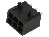 Soclu cablu-placă Mini-Fit Jr 4,2mm 6 pini 13A drept
