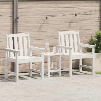vidaXL Scaun de dining pentru grădină. 2 pcs Alb 65.5 x 59 x 88cm HDPE 42006604 foto