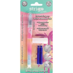 Stilou Strigo Gradient cu Cerneala Albastra care se sterge + Dispozitiv Curatare Penita + 2 Rezerve