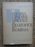 ISTORIA GANDIRII SOCIALE SI FILOZOFICE IN ROMANIA-C.I. GULIAN SI COLAB.