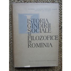 ISTORIA GANDIRII SOCIALE SI FILOZOFICE IN ROMANIA-C.I. GULIAN SI COLAB.
