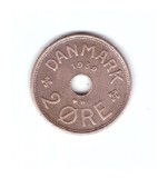 Moneda Danemarca 2 ore 1939, stare buna, curata
