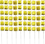 Set de 60 minicadouri pe sarma pentru proiecte DIY Mijoma, metal/folie, auriu, 2,5 x 2,5 x 2,5 cm / 10 cm