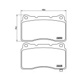 Placute frana Dodge Viper Convertible, Viper Coupe; Honda Civic Ix (Fk); Mitsubishi Lancer 6 (Cj , Lancer 7 (Cs A, Lancer 8 (Cy A; Subaru Brz, Imprez