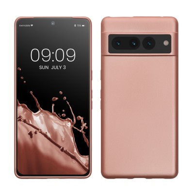 Husa kwmobile pentru Google Pixel 7 Pro, Silicon, Roz, 60133.31 foto