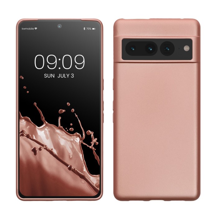 Husa kwmobile pentru Google Pixel 7 Pro, Silicon, Roz, 60133.31