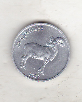 bnk mnd RD Congo 25 centimes 2002 unc , fauna foto