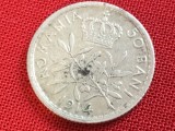 Moneda Argint Romania - 50 bani 1914 / Regele Carol I !