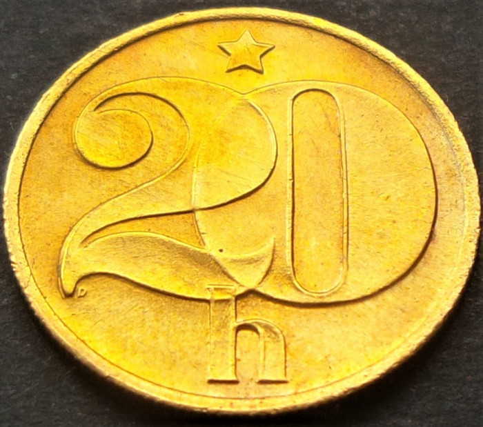 Moneda 20 HALERU - RS CEHOSLOVACIA, anul 1990 *cod 2016 B - ultimul an