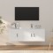 vidaXL Set dulap TV, 2 piese, alb, lemn prelucrat