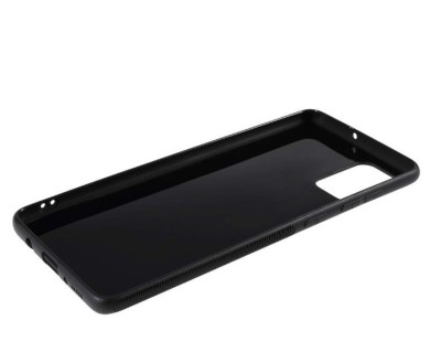 Husa pentru Samsung Galaxy A51, MyStyle Perfect Fit cu insertii de carbon, negru foto