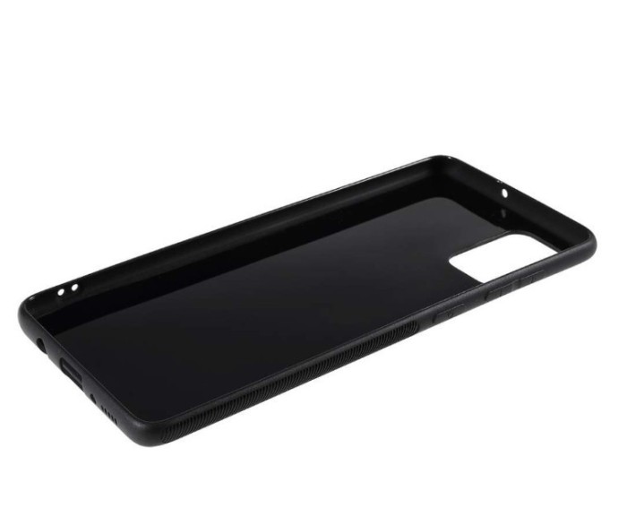 Husa pentru Samsung Galaxy A51, MyStyle Perfect Fit cu insertii de carbon, negru