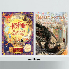 Pachet Harry Potter, ediție ilustrată (vol 4 și Almanah Vrăjitoresc) - J.K. Rowling