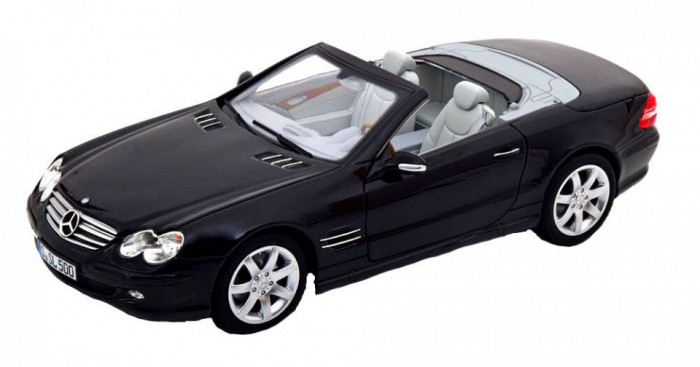 Macheta auto Mercedes-Benz SL 500 2003 negru, 1:18 Norev