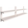 Rafturi suspendate 2 niveluri 2 buc. 240x30 cm otel inoxidabil