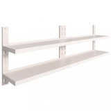 Cumpara ieftin Rafturi suspendate 2 niveluri 2 buc. 240x30 cm otel inoxidabil