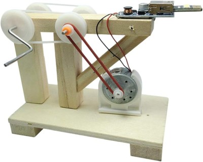 Kit Generator Manual &amp;ndash; Jucarie STEM din Lemn pentru Experimente Stiintifice foto