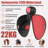 Aparat fitness coapse, fesieri si planșeu pelvin, TINRIEF, 22 kg rezistenta, placa 19.5x13 cm, negru/roșu