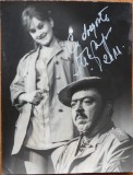 Autograf Stela Popescu in fotografie impreuna cu Ion Lucian, Ion Miclea, 1963