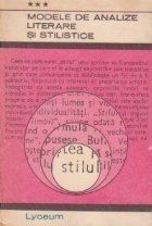 Modele de analize literare si stilistice - De la I. Budai Deleanu la Zaharia Stancu foto