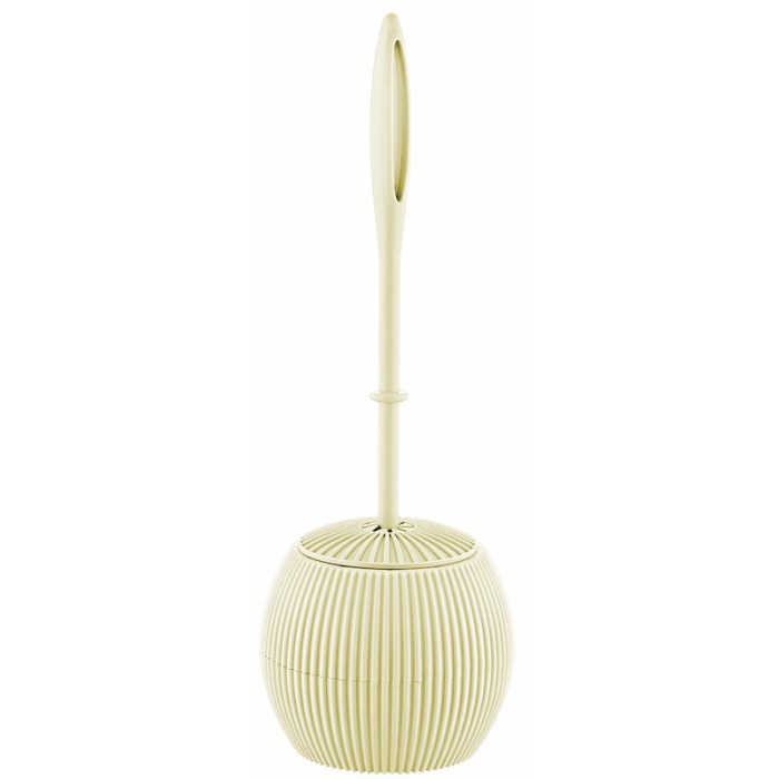 Perie WC cu suport, din plastic, Y142, crem