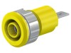 Soclu Banană 4mm 24A 1kV Galben Nichelat Alamă