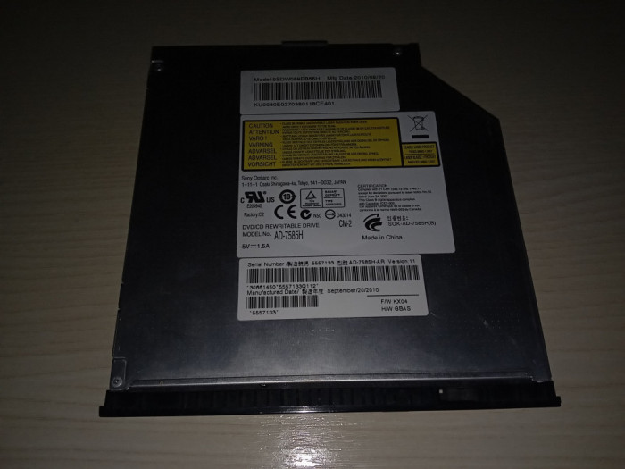 Unitate optica DVD-RW SATA laptop Acer Aspire 5541G, AD-7585H, 9SDW089EB65H