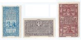 *Romania, lot 1064 cu 3 timbre fiscale locale Bucuresti, 1931, NG/MNH, Nestampilat