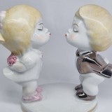 Indragostiti - bibelou portelan romanesc, vechi, vintage