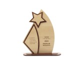 Placheta Lemn Personalizabila HDF, Gravura Laser, Cadou Aniversare, Pensionare, Evenimente Speciale, 29.5x7x23.5cm