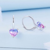 Cercei din argint Galaxy Heart - Multicolor model Inima cod ARG412A, Argintboutique