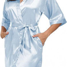 Bund Femei din satin Halat de matase Kimono Halat pur scurt Sexy Sleepwear Mires