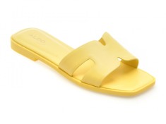 Papuci ALDO galbeni, ITSANDAL 700, din piele naturala