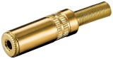Conector stereo jack 3.5mm mama auriu, CJACK3FG, Oem