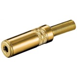Conector stereo jack 3.5mm mama auriu, CJACK3FG
