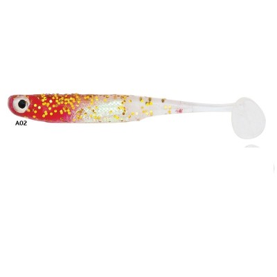 Set 10 Shad Baracuda Deluxe 4 - W8024 Color A02 foto