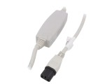 Cablu Alimentare IEC C13 Mamă 2m Alb 10A 250V
