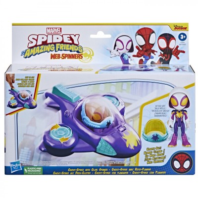 SPIDEY PRIETENII EXTRAORDINARI SET MASINUTA SI FIGURINA GHOST SPIDER SuperHeroes ToysZone foto
