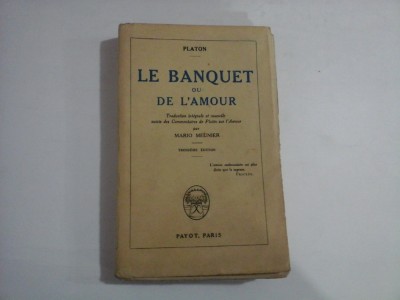 LE BANQUET OU DE L&amp;#039;AMOUR - PLATON foto