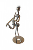 Ornament decorativ, Muzicant din metal, Nergu, 13 cm, 356XD-3