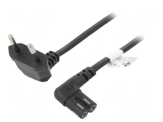Cablu Alimentare 2m Mufă Unghiulară CEE 7/16 la IEC C7