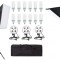 Kit de 3 softboxuri cu macara, soclu de 4 becuri, 3 trepiezi reglabili 200 cm, 12 becuri de 150W, geanta de transport inclusa